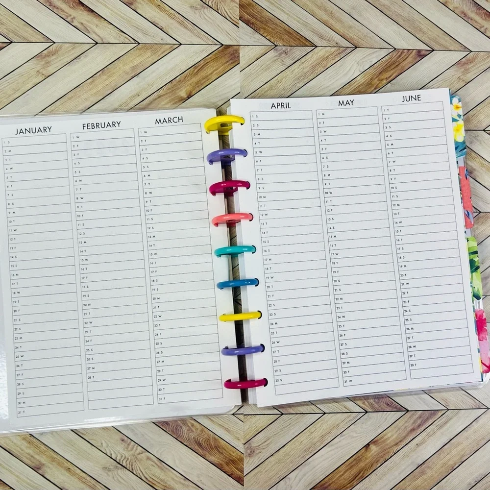 Classic happy planner size 12 months undated tropical live in the sunshine swim